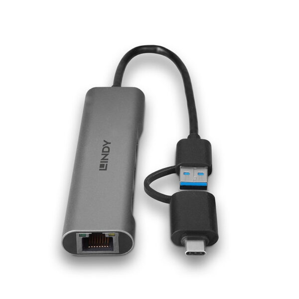 Lindy 43379 Schnittstellen-Hub USB 3.2 Gen 1 (3.1 Gen 1) Type-A + Type-C 5000 Mbit/s Grau - Image 4