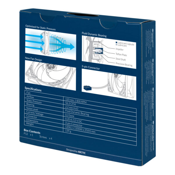 ARCTIC P12 - 120 mm Lüfter optimiert für statischen Druck - Image 6