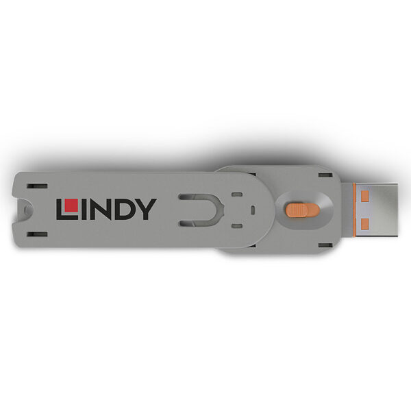 Lindy 40623 Schnittstellenblockierung Türblockierschlüssel USB Typ-A Orange Acrylnitril-Butadien-Styrol (ABS) 1 Stück(e) - Image 2