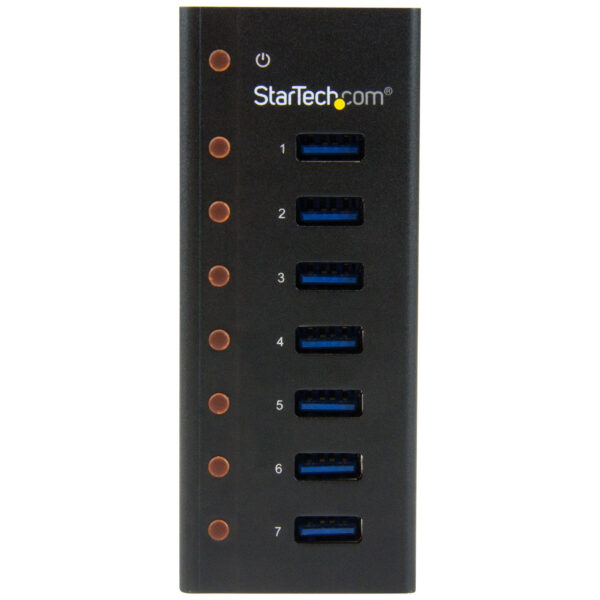 StarTech.com 7 Port USB 3.0 Hub - 5Gbps - Metallgehäuse - Desktop oder Wandmontierbar - Image 3