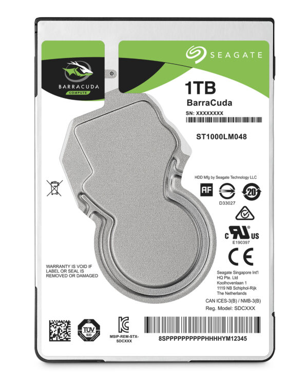 Seagate Barracuda 2.5" Interne Festplatte 1 TB 5400 RPM 128 MB 2.5" Serial ATA III