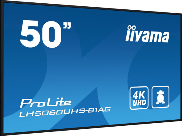 iiyama LH5060UHS-B1AG Signage-Display Digitale A-Platine 125,7 cm (49.5") LED WLAN 500 cd/m² 4K Ultra HD Schwarz Eingebauter Prozessor Android 11 24/7 - Image 3