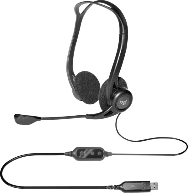 Logitech 960 Kopfhörer Kabelgebunden Kopfband Anrufe/Musik USB Typ-A Schwarz - Image 4