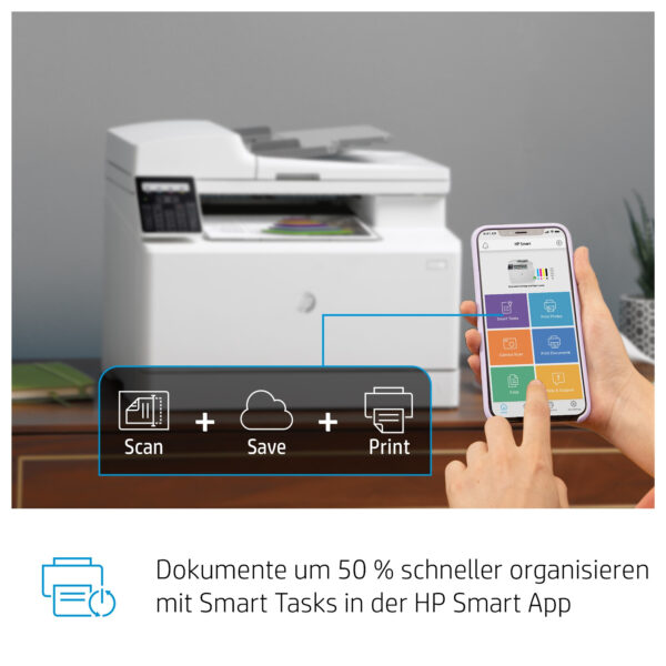 HP Color LaserJet Pro MFP M183fw, Drucken, Kopieren, Scannen, Faxen, Automatische Dokumentenzuführung für 35 Blatt; Energieeffizient; Hohe Sicherheit; Dualband Wi-Fi - Image 7