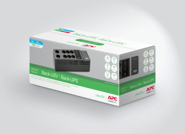 APC Back-UPS BE850G2-GR - USV 8x Schuko, 850VA, 2 USB-Ladegeräte, 1 USB-Datenanschluss - Image 7