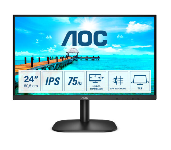 AOC B2 24B2XH/EU LED display 60,5 cm (23.8") 1920 x 1080 Pixel Full HD Schwarz