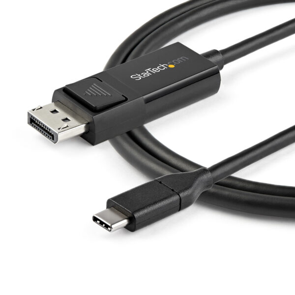 StarTech.com 2m USB-C auf DisplayPort 1.2 Kabel 4K 60Hz - Bidirektionales DP zu USB-C oder USB-C zu DP reversibles Videoadapterkabel - HBR2/HDR - USB Typ C/TB3 Monitorkabel - Image 4