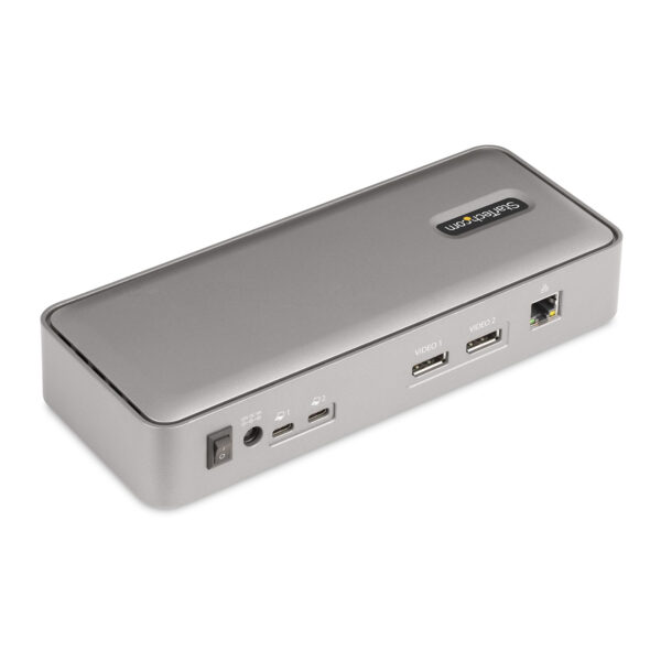 StarTech.com Dual Monitor USB-C KVM Dockingstation für Zwei Laptops, 2x 4K 60Hz DisplayPort Monitore Dock/KVM Switch, 5x USB, 90W/45W Power Delivery für zwei Notebooks, USB-C KVM, Windows/macOS - Image 2