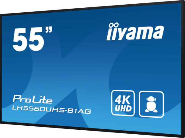 iiyama LH5560UHS-B1AG Signage-Display Digitale A-Platine 139,7 cm (55") LED WLAN 500 cd/m² 4K Ultra HD Schwarz Eingebauter Prozessor Android 11 24/7 - Image 2