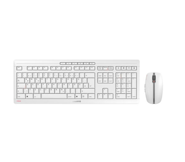 CHERRY Stream Desktop Recharge Tastatur Maus enthalten Universal RF Wireless QWERTZ Deutsch Grau