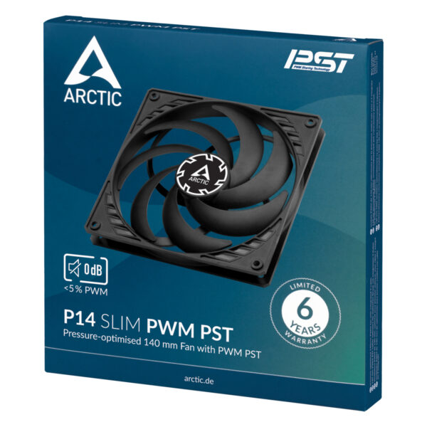 ARCTIC P14 Slim PWM PST 140 mm PWM Lüfter optimiert für statischen Druck mit integriertem Y-Kabel - Image 6