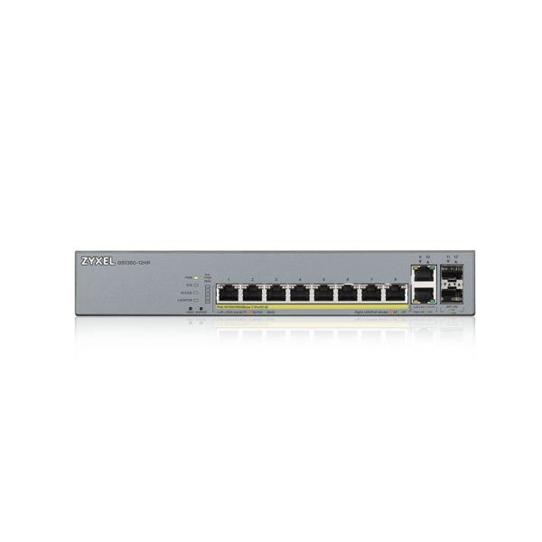 Zyxel GS1350-12HP-EU0101F Netzwerk-Switch Managed L2 Gigabit Ethernet (10/100/1000) Power over Ethernet (PoE) Grau - Image 2