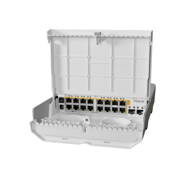 MikroTik Cloud Router Switch CRS318-16P-2S+OUT, 16x Gigabit PoE, 2x SFP+, without Power Supply - Image 2