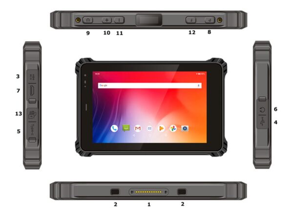 ALLNET Rugged Outdoor Tablet , Android, NFC, LTE, X-trail-100-Light - Image 2