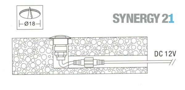 Synergy 21 LED Bodeneinbaustrahler ARGOS rund in-G IP65 ww 90° - Image 3