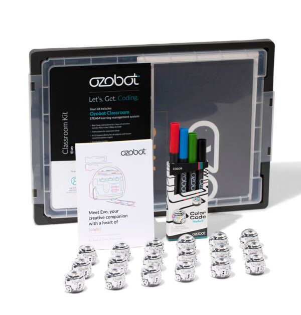 Ozobot MINT Coding Roboter Schulset "Evo Classroom Kit 18 Robots"