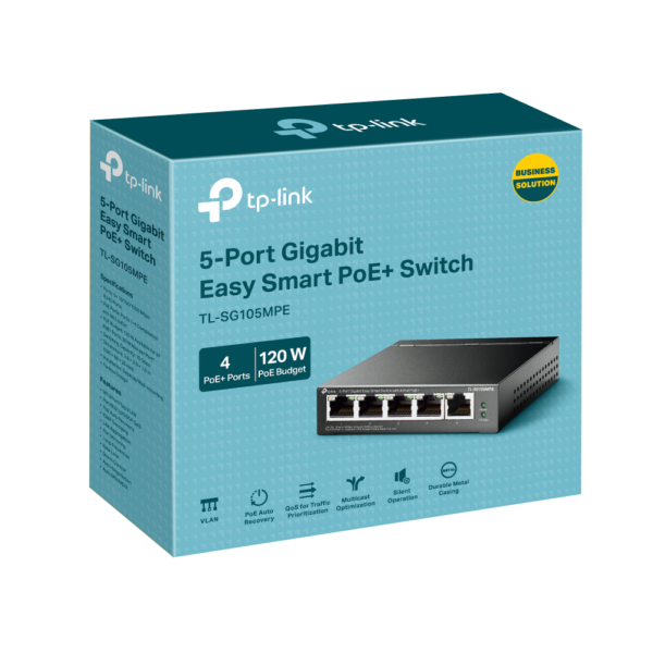 TP-Link TL-SG105MPE Netzwerk-Switch L2 Gigabit Ethernet (10/100/1000) Power over Ethernet (PoE) Schwarz - Image 3