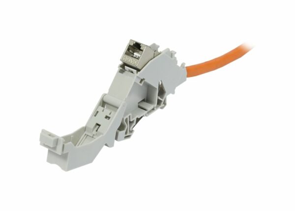 Dosen TP,DIN-Rail(Hutschiene), CAT6A, 1-fach, Keystone Modul Short mit Kabelklemme, ABS(Slim), Synergy 21, - Image 6