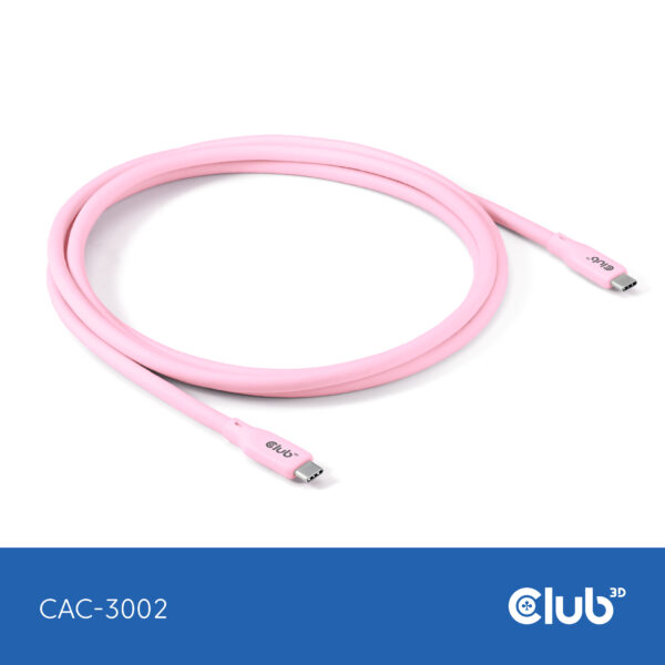 CLUB3D USB C Kabel Pink - Image 6