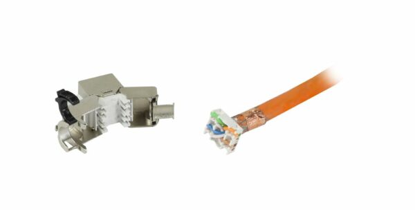 Dosen TP,AP,2-fach(Eckiger Außenrahmen),CAT6A, Keystone Slim-line mit Kabelklemme, Reinweiss, Synergy 21, - Image 9