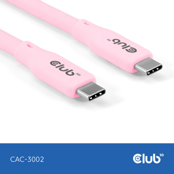 CLUB3D USB C Kabel Pink - Image 5