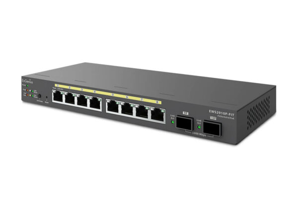 EnGenius Switch full managed Layer 2+ 10 Port &bull 8x 1 GbE &bull PoE Budget 110W &bull 8x PoE at &bull 2x SFP &bull Desktop-Switch &bull Lüfterlos &bull EWS2910FP-FIT &bull FitCon/FitXpress - Image 4