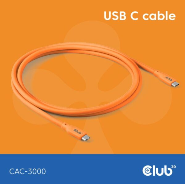 CLUB3D USB C Kabel orange