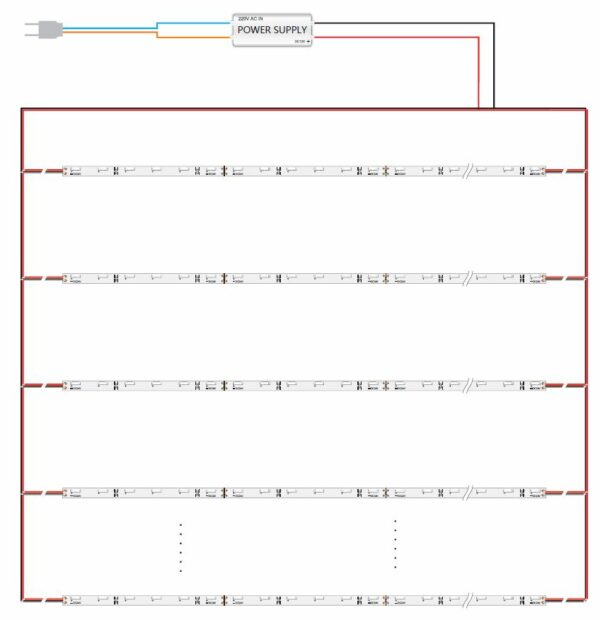 Synergy 21 LED Flex Strip 60 WW DC24V 48W IP65 CRI>90 sideview - Image 4