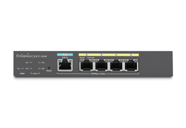 EnGenius Switch full managed Switch Extender 6 Port &bull 5x 1 GbE &bull 4x PoE at &bull 1x SFP &bull EXT1106 &bull EnGenius Cloud - Image 2