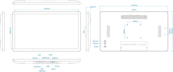 ALLNET High Performance Display 21 Zoll, Android 12, RK3588S2, NFC, PoE, HDMI In, Farbe schwarz - Image 4