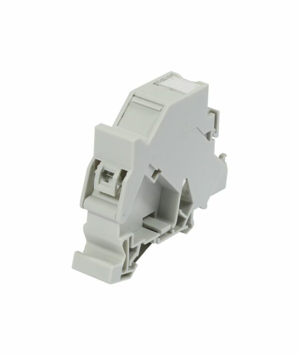 Dosen TP,DIN-Rail(Hutschiene), CAT6A, 1-fach, Keystone Modul Slim-line/Short(mit Staubschutzklappe), ABS(Slim), Synergy 21,