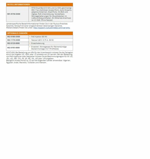 CommScope RUCKUS ZoneFlex R750 / Indoor / 512 Clients / AC WAVE 2 / BeamFlex+ / unleashed Version - Image 5