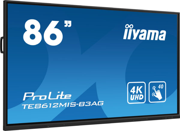 iiyama TE8612MIS-B3AG Signage-Display Kiosk-Design 2,18 m (86") LCD WLAN 400 cd/m² 4K Ultra HD Schwarz Touchscreen Eingebauter Prozessor Android 11 24/7 - Image 2