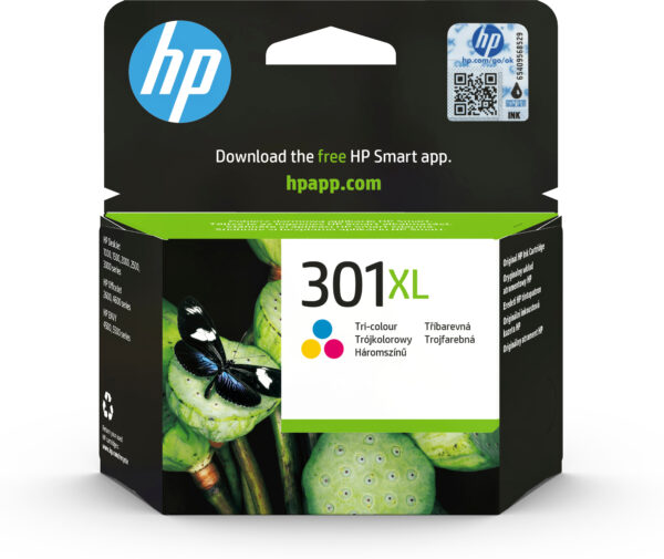 HP 301XL Cyan/Magenta/Gelb Original Druckerpatrone mit hoher Reichweite