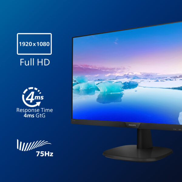 Philips V Line Full-HD-LCD-Monitor 273V7QJAB/00 - Image 3