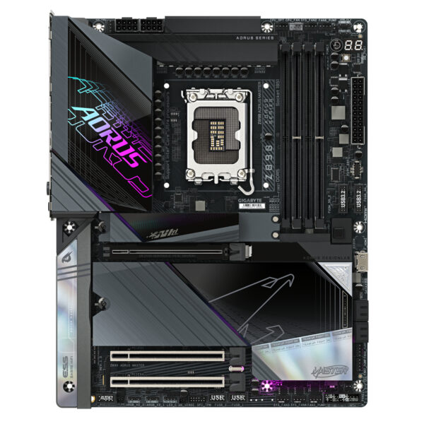 GIGABYTE Z890 AORUS MASTER Mainboard - Unterstützt Intel Core Ultra (Serie 2) CPUs, 18+1+2 Phasen VRM, bis zu 9500MHz DDR5 (OC), 2xPCIe 5.0 + 3xPCIe 4.0, Wi-Fi 7, 10GbE LAN, Thunderbolt 4 - Image 2