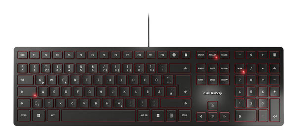 CHERRY KC 6000 SLIM Kabelgebundene Tastatur, Schwarz, USB (QWERTZ - DE)