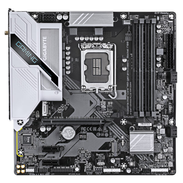 GIGABYTE B760M GAMING PLUS WIFI DDR4-Mainboard - Unterstützt 14. Gen. Intel Core CPUs, 4+1+1 Phasen VRM, bis zu 5333 MHz DDR4 (OC), 2xPCIe 4.0 M.2, Wi-Fi 6, 1 GbE LAN, USB 3.2 Gen 1 - Image 2