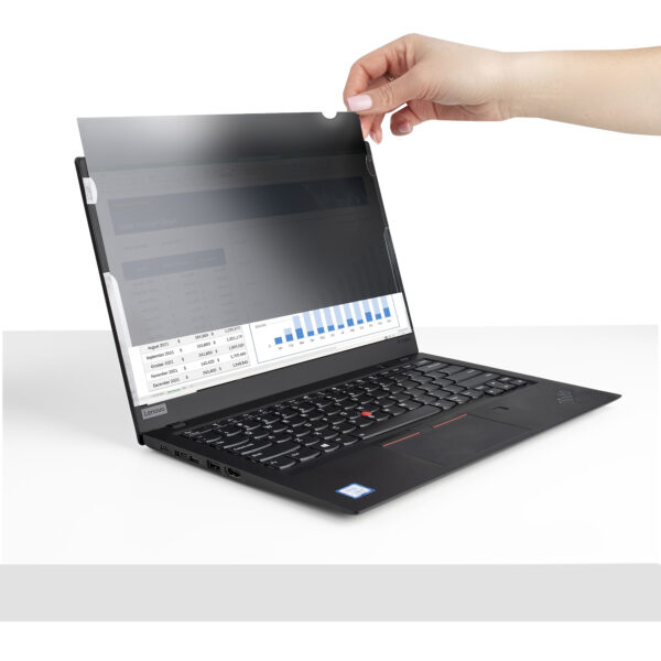 StarTech.com 14 Zoll Laptop Sichtschutzfolie - Blickschutzfilter/Spionfolie für Widescreen (16:9) - Laptop Anti-Spy/Blaulichtfilter mit 51% Blaulichtreduzierung - Blickschutzfolie für Laptop matt/glänzend - Image 5