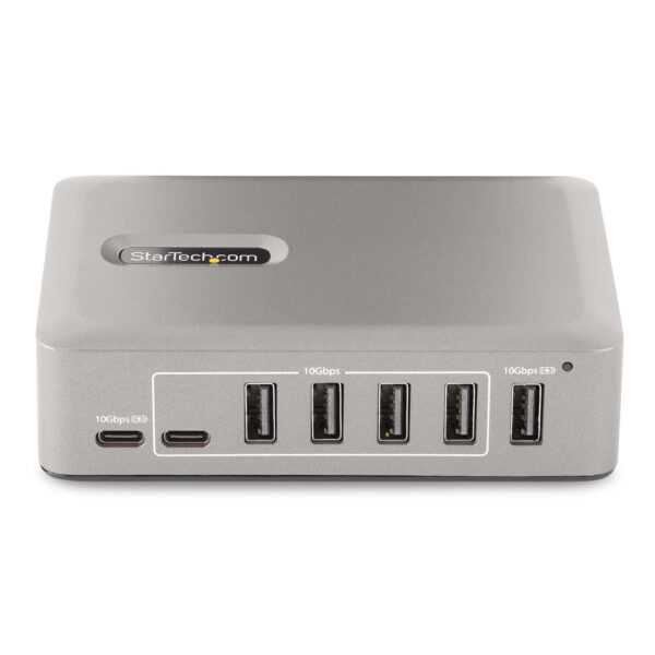 StarTech.com 10-Port USB-C Hub - 8x USB-A/2x USB-C - USB C Verteiler mit 65 W Netzteil - USB 3.1 / 3.2 Gen 2 10 Gbit/s - Adapter USB C auf USB A - USB Typ C Splitter mit 2x BC 1.2 Ports und verriegelbarem Kabel - Image 3