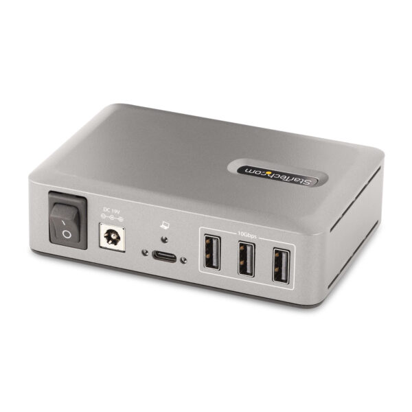 StarTech.com 10-Port USB-C Hub - 8x USB-A/2x USB-C - USB C Verteiler mit 65 W Netzteil - USB 3.1 / 3.2 Gen 2 10 Gbit/s - Adapter USB C auf USB A - USB Typ C Splitter mit 2x BC 1.2 Ports und verriegelbarem Kabel - Image 2