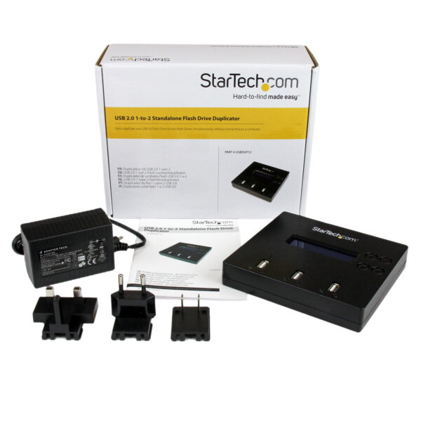 StarTech.com 1:2 USB Stick Klonstation und Löscher, Kopierer für mehrere USB Laufwerke, System and File und Sector-by-Sector Kopieren, 1,5 GB/min, 3-Pass Löschen, LCD Display - Image 7