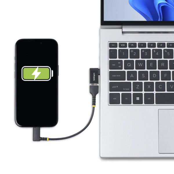 StarTech.com USB-C zu USB-A Adapter, Rechtwinklig, USB 5Gbps, 3A, USB-C Stecker auf USB-A Buchse Konverter, Robustes Metallgehäuse - Thunderbolt-kompatibel - Image 6