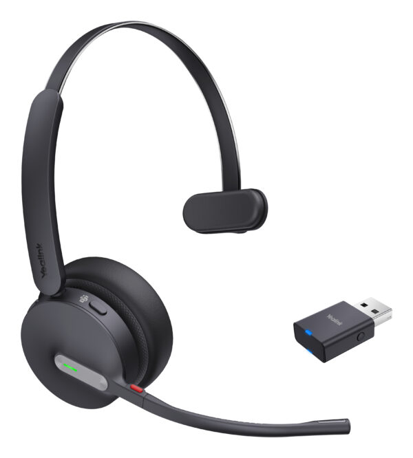 Yealink WH64 Hybrid Mono Teams Kopfhörer Kabellos Kopfband Büro/Callcenter Mikro-USB Bluetooth Schwarz - Image 2