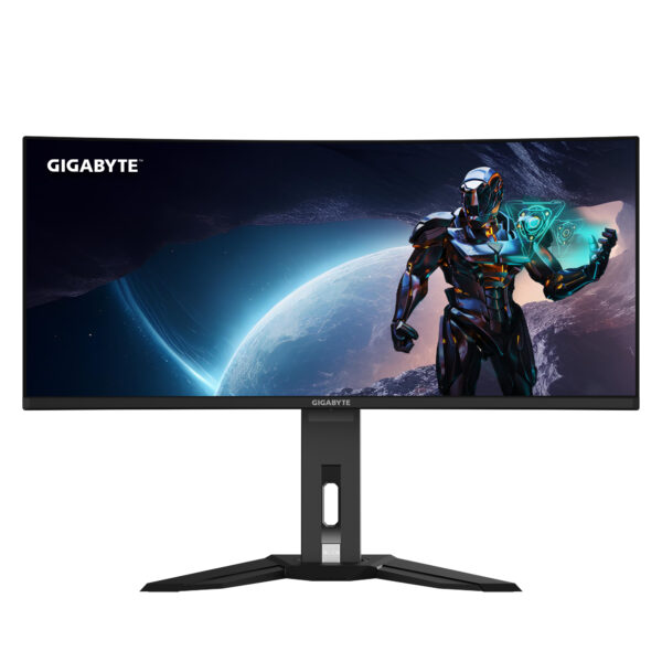 GIGABYTE OLED WQHD Curved Gaming Monitor MO34WQC2 - 34 Zoll, 3440 x 1440, 240Hz, 0,03ms, KVM, 250 cd/m², FreeSync Premium Pro, DisplayHDR True Black 400, HDMI 2.1, Displayport 1.4 - Image 2