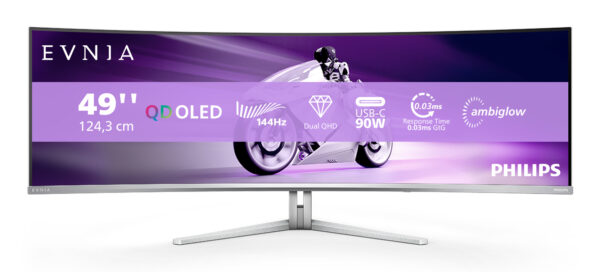 Philips Evnia 8000 49M2C8900L/00 Computerbildschirm 124,2 cm (48.9") 5120 x 1440 Pixel Dual QHD QD-OLED Weiß - Image 5