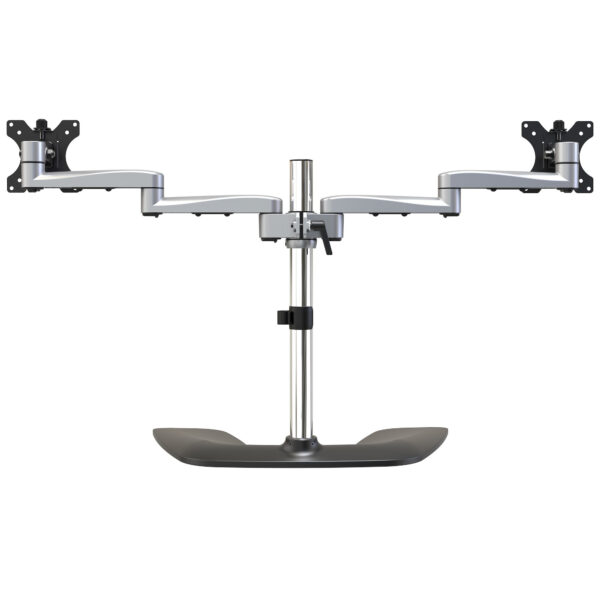 StarTech.com Monitorhalterung für zwei Monitore - Ergonomisches Monitorstand für VESA Bildschirme bis zu 32" und 8 kg - Freistehende gelenkige Bildschirmhalterung - Höhenverstellbar - Silber - Image 4