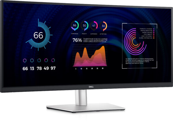 DELL P Series P3424WE Computerbildschirm 86,7 cm (34.1") 3440 x 1440 Pixel 4K Ultra HD LCD Schwarz