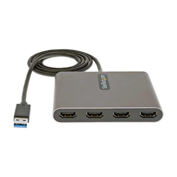 StarTech.com USB 3.0 auf 4x HDMI Adapter - Externe Video- und Grafikkarte - USB Typ-A auf Quad HDMI Display Adapter Dongle - 1080p 60Hz - Multi Monitor USB A auf HDMI Konverter - Windows - Image 3