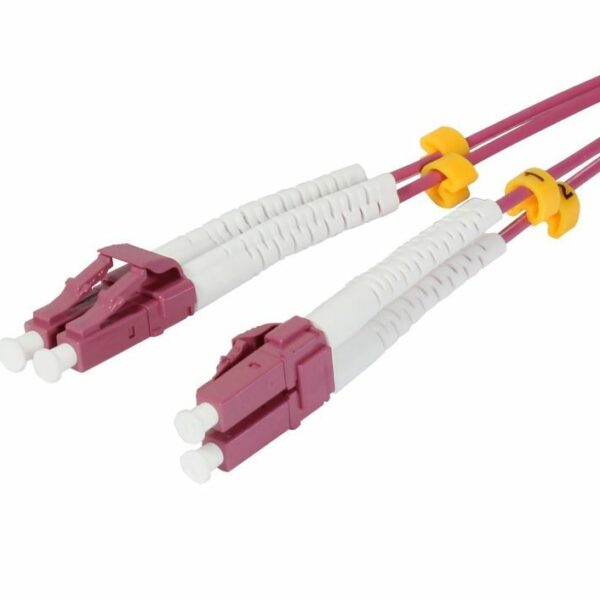 LWL-2-Faser-Patchk. 0.25mtr.LC-LC, 50/125um,OM4, AD=2mm, flexible Knickschutztülle, Synergy 21